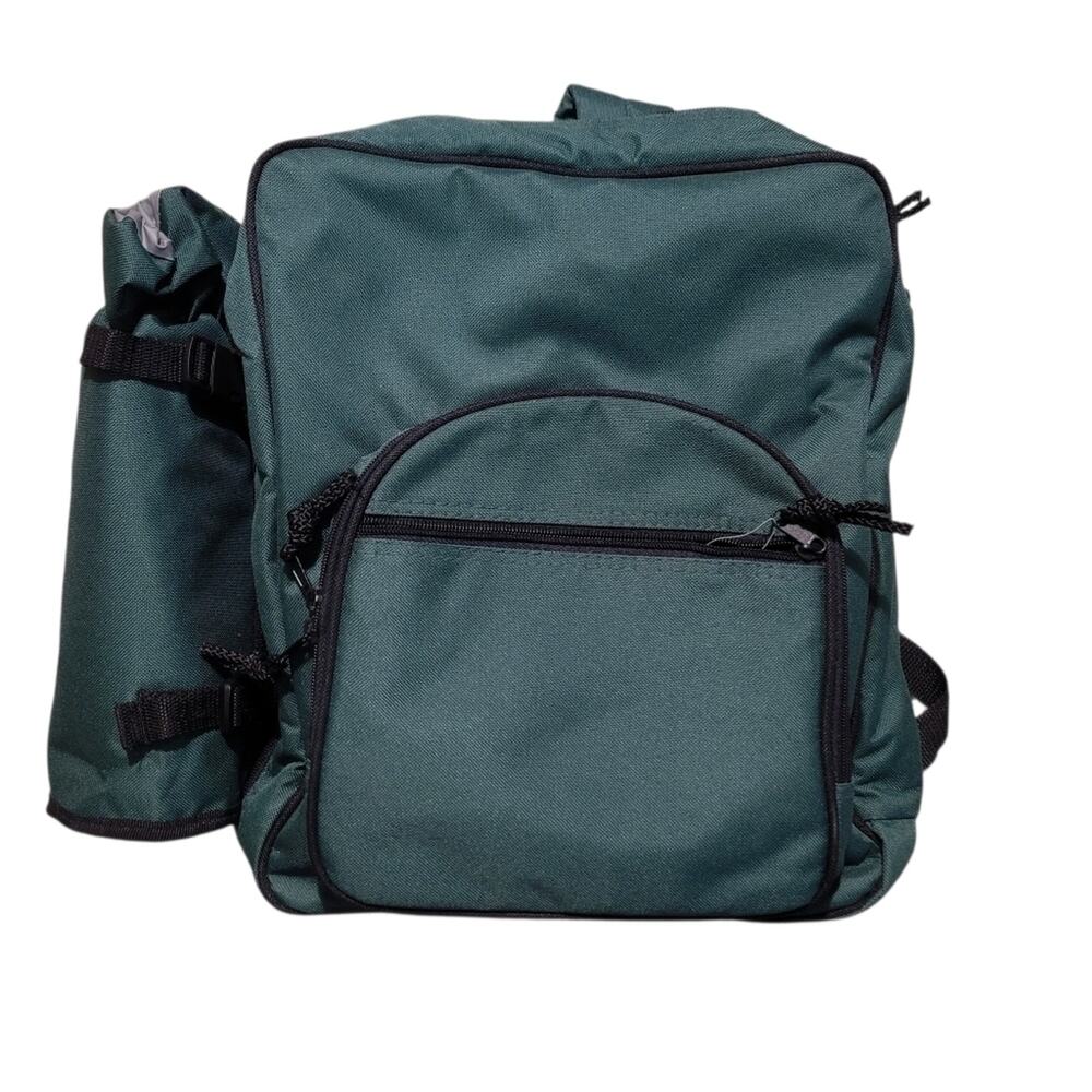 Picnic Essentials Backpack Wine Picnic for 4, Insulated Pocket Bottle Carrier